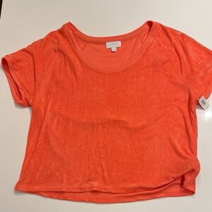 Love By GAP Terry Towel Short Sleeve Top NWT - Size L